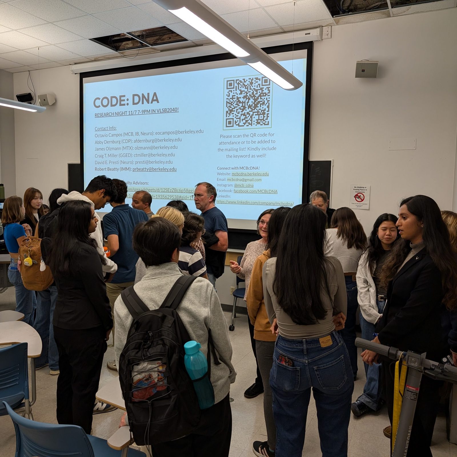 Students at a speaker event